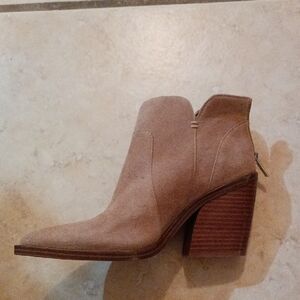 Vince Camuto Tan Suede Ankle Booties